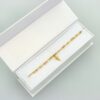 Verguld armband met een Watermeloenkristal - Afbeelding 2